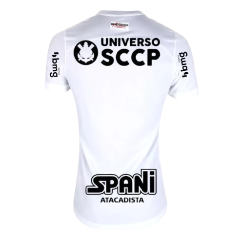 Camisa Corinthians Home 23/24 - Com Patrocínio - Torcedor - Masculino - Branco