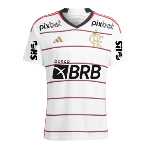 Camisa Flamengo Away 23/24 - Com Patrocinio - Torcedor - Masculino - Branco