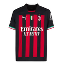 Camisa Milan Home 22/23 - Torcedor - Masculino - Preta e Vermelha