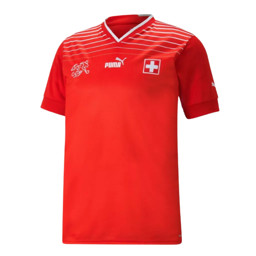 Camisa Seleção Suíça Home 22/23 - Copa do Mundo 2022 - Torcedor - Masculina - Vermelha